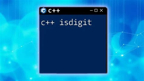 c isdigit|c++ isdigit.